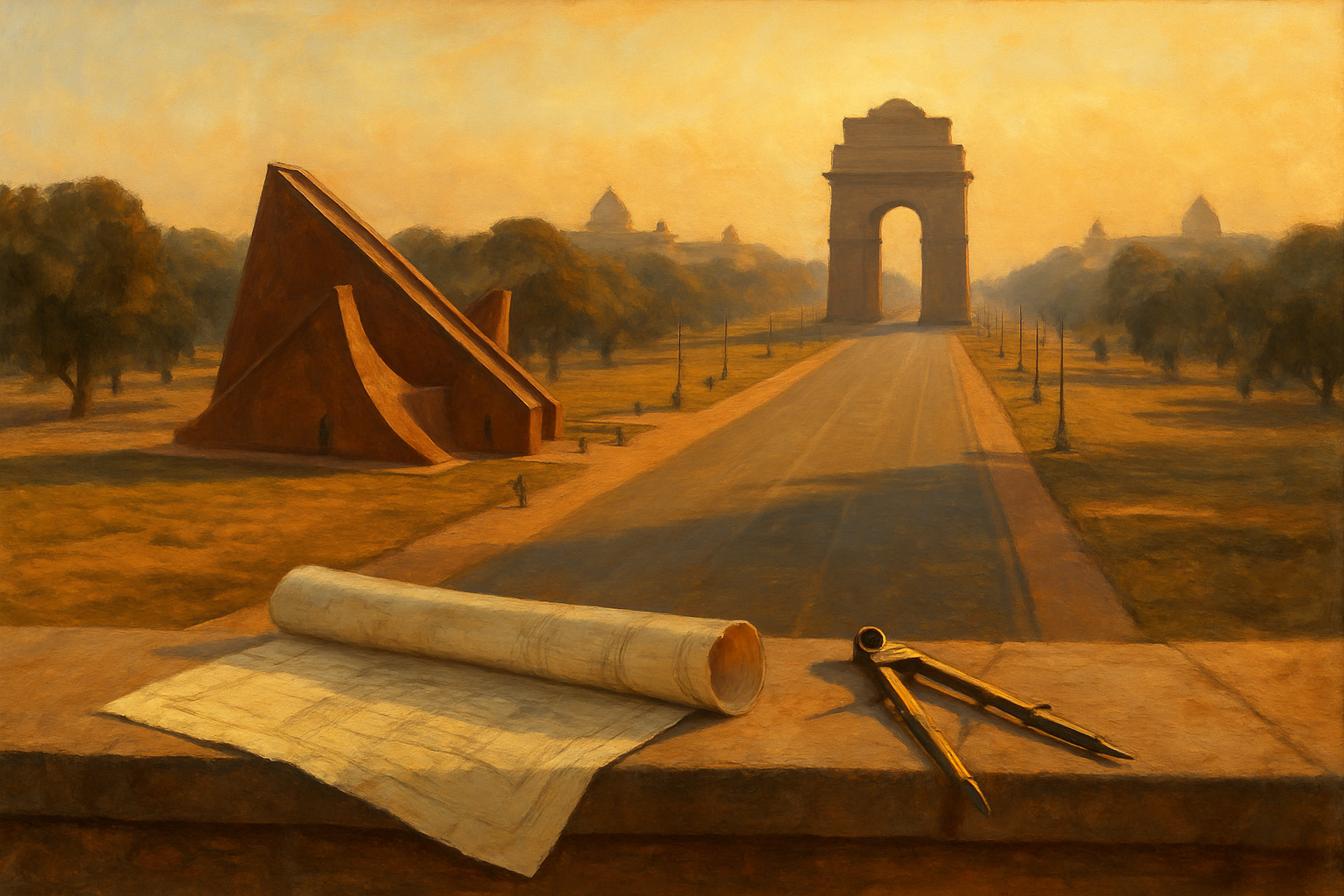 Lutyens Walks Home From His Arch